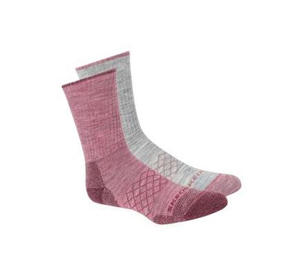 Calcetines Skechers Merino Wool Crew - 2 Pack Mujer Rosas Gris | 3A22C_AR