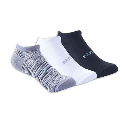 Calcetines Skechers No Show Microfiber - 3 Pack Mujer Blancas Negras | 31598_AR