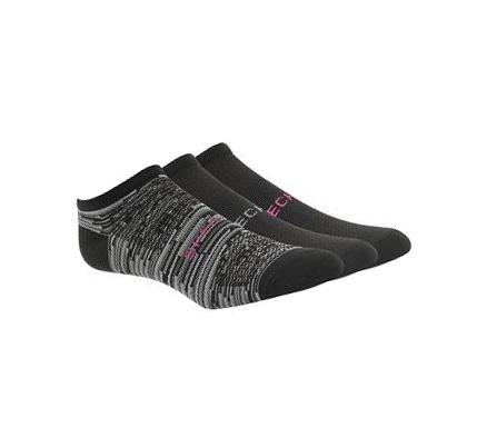 Calcetines Skechers No Show Microfiber - 3 Pack Mujer Negras | 3169D_AR