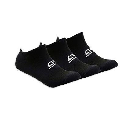 Calcetines Skechers No Show Stretch - 3 Pack Hombre Negras | A050B_AR