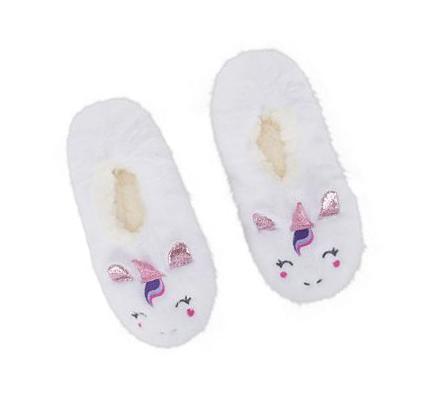 Calcetines Skechers Plush Unicorn Pantuflas - 1 Pack Niña Blancas | A895X_AR