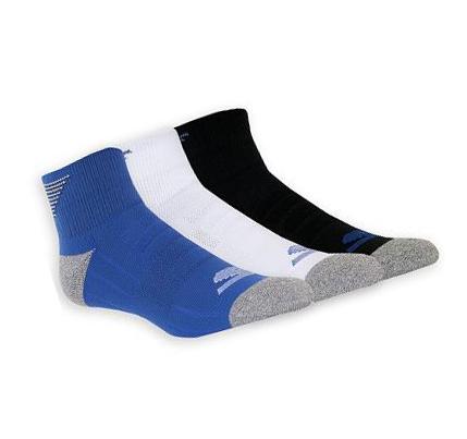 Calcetines Skechers Quarter Crew Atléticos - 3 Pack Hombre Negras Blancas Azules | I81AR_AR