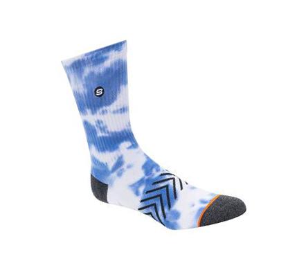 Calcetines Skechers Skechers 1 Pack Tie Dye Crew Hombre Azules | I6T53_AR