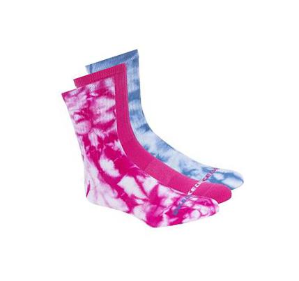 Calcetines Skechers Tie-Dye Crew - 3 Pack Mujer Rosas | 339TD_AR