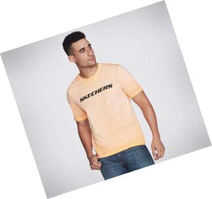 Camiseta Skechers Apparel Breakers Crew Hombre Naranjas | 318TB_AR