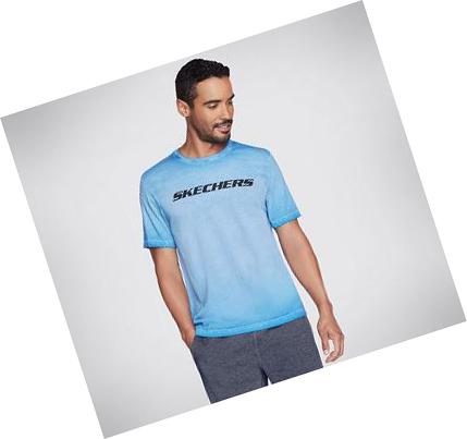 Camiseta Skechers Apparel Breakers Crew Hombre Azules | 3200K_AR