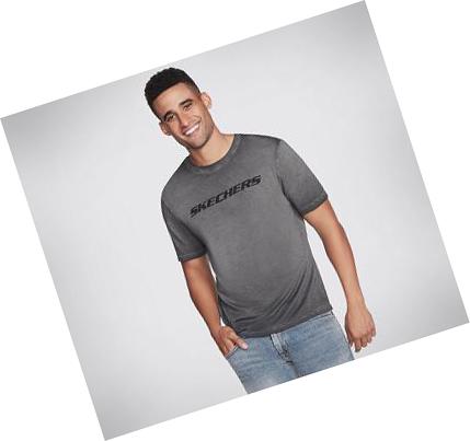 Camiseta Skechers Apparel Breakers Crew Hombre Negras | 3212L_AR