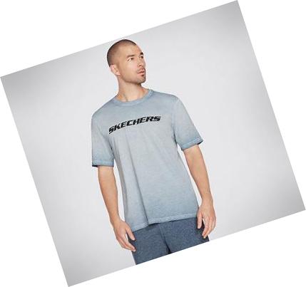 Camiseta Skechers Apparel Breakers Crew Hombre Azules Gris | 321AC_AR