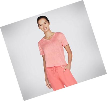 Camiseta Skechers Apparel Diamond Blissful Tunic Mujer Coral | AA598_AR