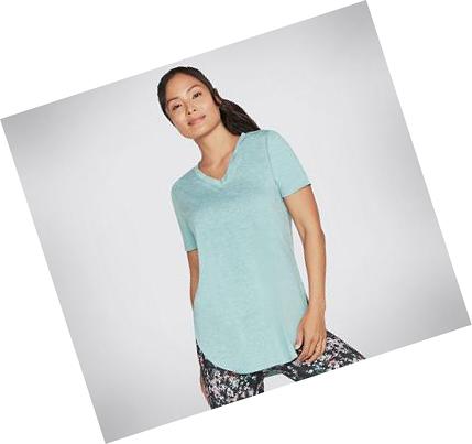 Camiseta Skechers Apparel Diamond Blissful Tunic Mujer Turquesa | AAAAA_AR