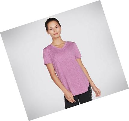 Camiseta Skechers Apparel Diamond Blissful Tunic Mujer Moradas | AAAT0_AR