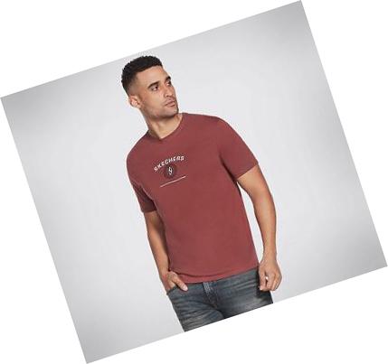 Camiseta Skechers Apparel Made To Go Everywhere Hombre Marrones | 313TD_AR