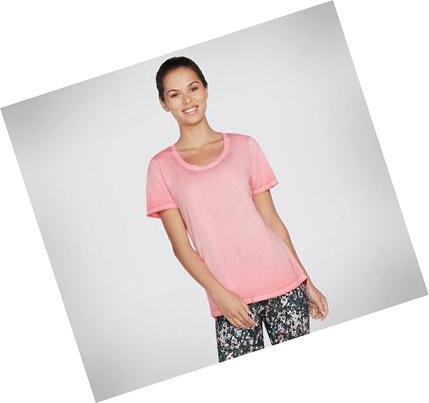 Camiseta Skechers Diamond Wash Hatha Scoop Neck Tunic Mujer Coral | AT09P_AR