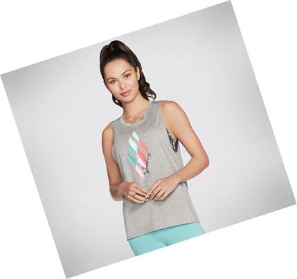 Camiseta Skechers Forever Diamond Mujer Gris | A88AB_AR