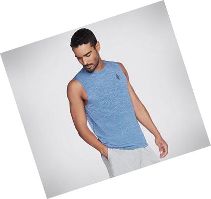 Camiseta Tirantes Skechers Apparel On the Carretera Muscle Hombre Azules | 31125_AR