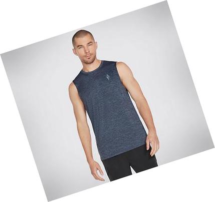 Camiseta Tirantes Skechers Apparel On the Carretera Muscle Hombre Azul Marino | 311AR_AR