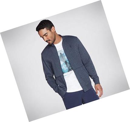 Chaquetas Skechers The Hoodless Hoodie GOwalk Everywhere Hombre Azul Marino | A812W_AR