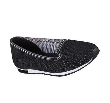 Flats Skechers Cleo Jogger - Quick-Wit Mujer Negras Blancas | A903D_AR