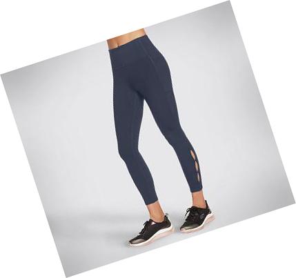 Leggins Skechers Diamond Slit HW 7/8 Mujer Azul Marino | 5T19Q_AR