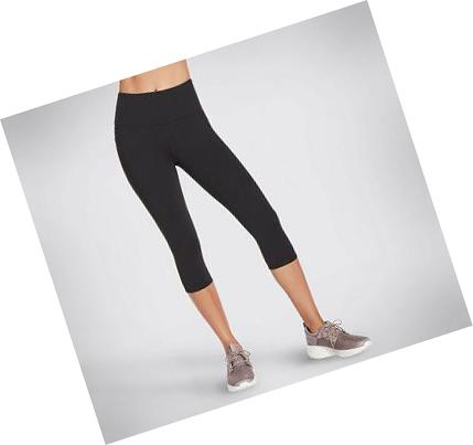 Leggins Skechers GOWALK HW Capri Mujer Negras | 5T9TQ_AR