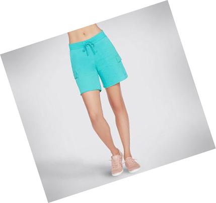 Pantalones Cortos Skechers BOBS Comfurt Cargo 7 Inch Mujer Turquesa | 599AL_AR