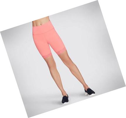 Pantalones Cortos Skechers GOWALK Encaje 10 inch Bike Mujer Coral | 588AL_AR