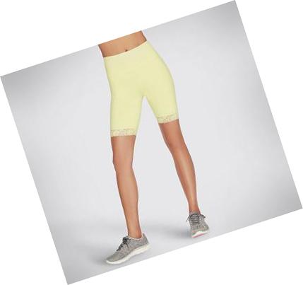 Pantalones Cortos Skechers GOWALK Encaje 10 inch Bike Mujer Amarillo | 58T2B_AR