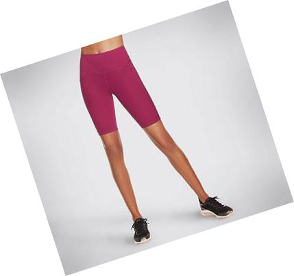 Pantalones Cortos Skechers GO WALK HW 10 Inch Bike Mujer Rojas | 60198_AR