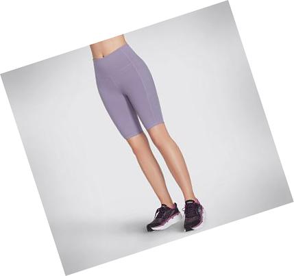 Pantalones Cortos Skechers GO WALK HW 10 Inch Bike Mujer Moradas | 603AK_AR