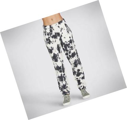 Pantalones Jogger Skechers BOBS Purrrfect Agua Mujer Negras Blancas | 519AR_AR