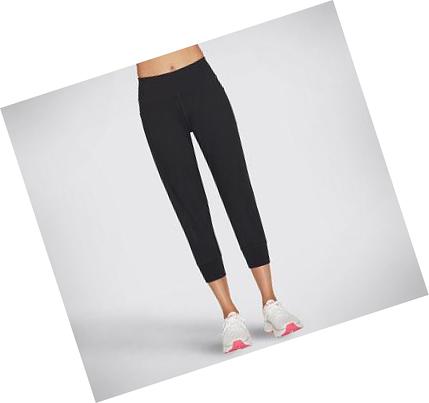 Pantalones Jogger Skechers GOWALK Evolution Crop Mujer Negras | 5209X_AR