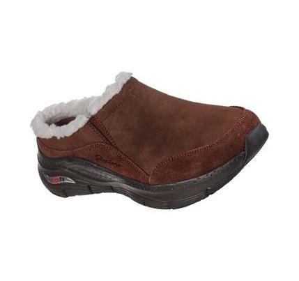 Pantuflas Skechers Arch Fit Smooth Mujer Chocolate | 6080B_AR