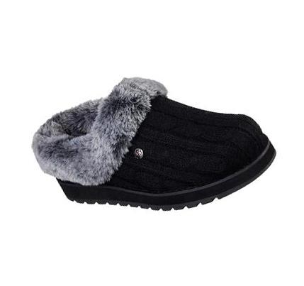 Pantuflas Skechers BOBS Keepsakes - Ice Angel Mujer Negras | 6380S_AR