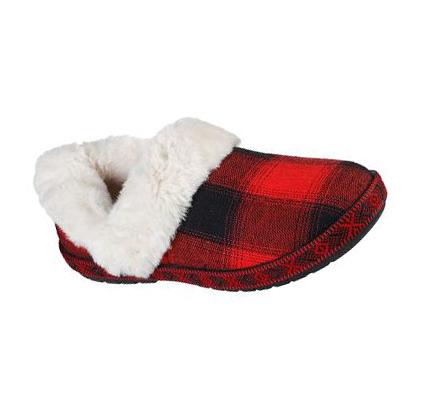 Pantuflas Skechers BOBS Too Cozy - Pleasantly Plaid Mujer Rojas | 6280L_AR