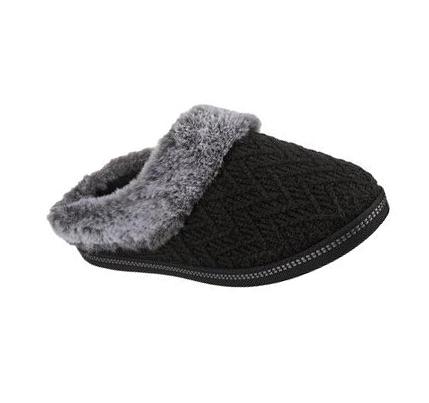 Pantuflas Skechers Cozy Campfire - Home Essential Mujer Negras | 6192W_AR