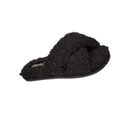 Pantuflas Skechers Cozy Chanclas Mujer Negras | 5T28L_AR