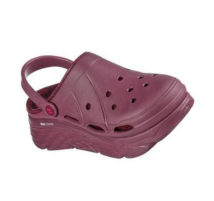 Pantuflas Skechers Foamies: Max Cushioning Forro - Whirlwind Mujer Burdeos | 65530_AR