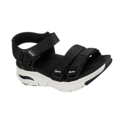 Sandalias Skechers Arch Fit - Fresh Bloom Mujer Negras | 5251Q_AR