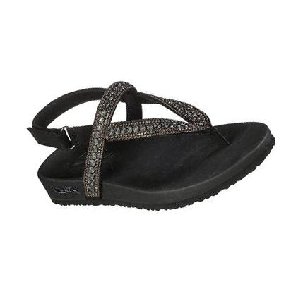 Sandalias Skechers Arch Fit Meditation Mujer Negras | 56013_AR