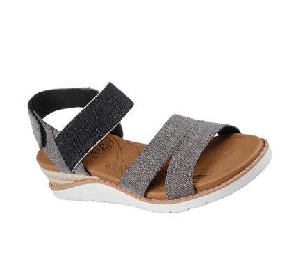 Sandalias Skechers BOBS Beach Kiss - Bottle Notes Mujer Negras | 51530_AR