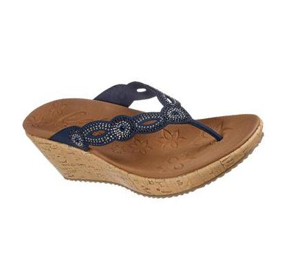 Sandalias Skechers Beverlee - Happy Charmer Mujer Azul Marino | 5051A_AR