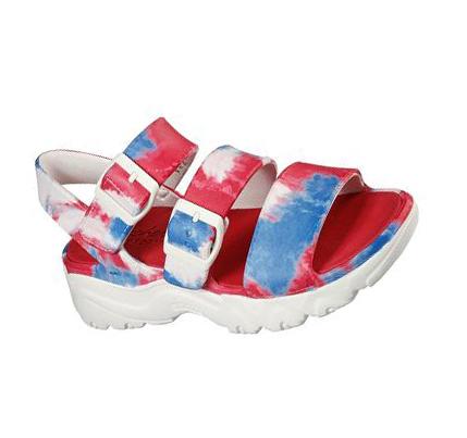 Sandalias Skechers Foamies: D'Lites 2 - Miss Independent Mujer Blancas Azules | A0050_AR