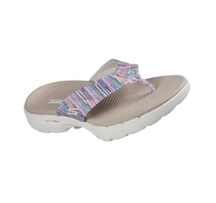 Sandalias Skechers GO WALK 6 - Bright Daze Mujer Beige Multicolor | A81TA_AR