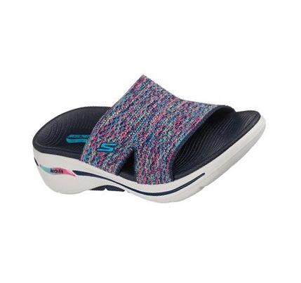 Sandalias Skechers GO WALK Arch Fit - Sweet Bliss Mujer Azul Marino Multicolor | 5355Q_AR