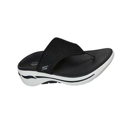 Sandalias Skechers GO WALK Arch Fit - Weekender Mujer Negras Blancas | 5AA2L_AR