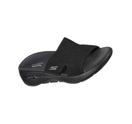 Sandalias Skechers GO WALK Arch Fit - Worthy Mujer Negras | 5A03G_AR