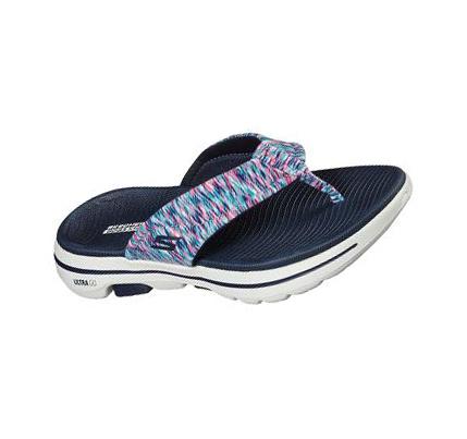 Sandalias Skechers GOwalk 5 - Destined Mujer Azul Marino Multicolor | ATT8R_AR