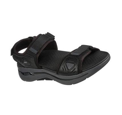 Sandalias Skechers GOwalk Arch Fit Hombre Negras Gris | 6358L_AR