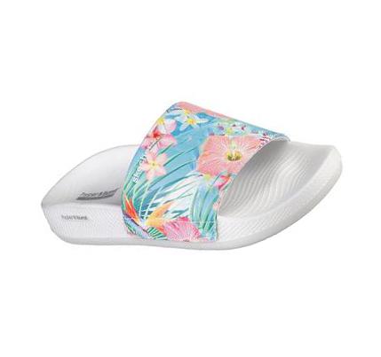 Sandalias Skechers Hyper Chanclas - Tropical Mujer Blancas Multicolor | A5T8K_AR