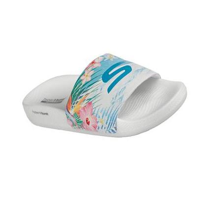 Sandalias Skechers Hyper Chanclas - Under the Palms Mujer Blancas Multicolor | A5T6A_AR